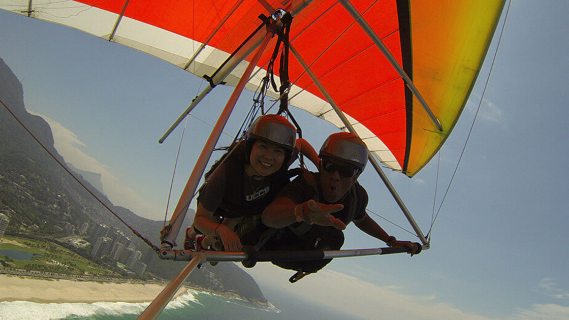 UCCS Student skydiving in Brasil